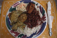 HWhite Rice with Stewed Beans